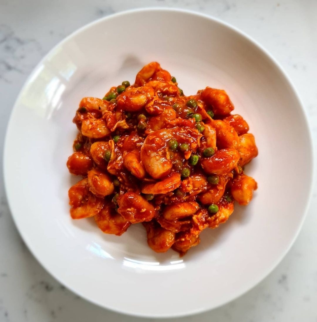Prawn, Halloumi and Pea Gnocchi - At Dad's Table